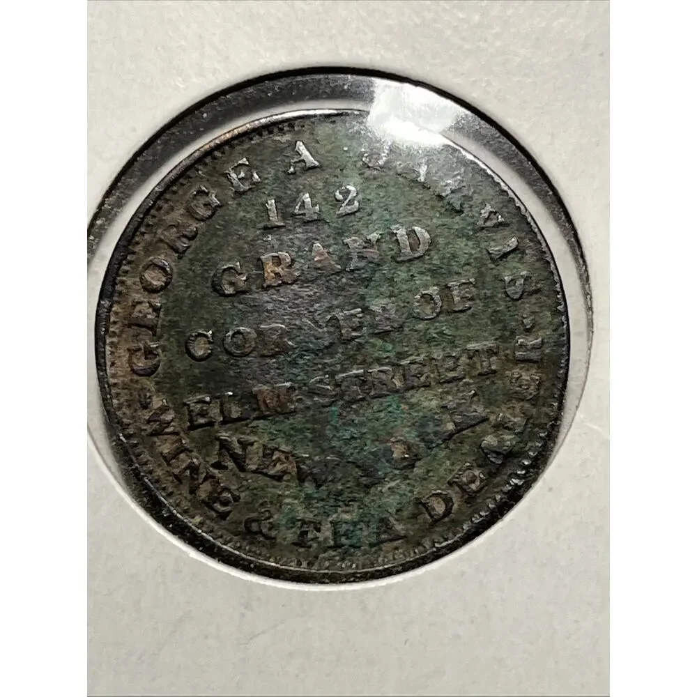 George A. Jarvis New York Hard Times Token, F-Great Detail,R- Sm Bend No Reserve